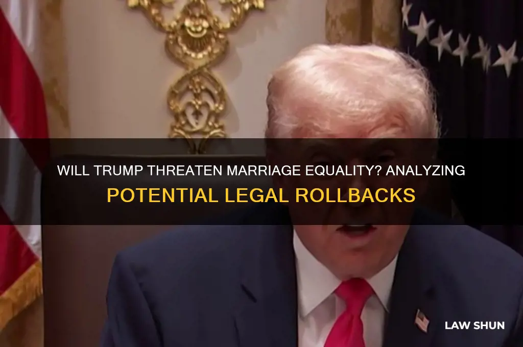 is donald trump going to take away marriage equality law