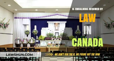 Embalming in Canada: Is It a Legal Requirement?