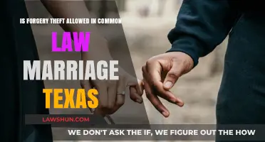 Forgery and Texas Common Law Marriage