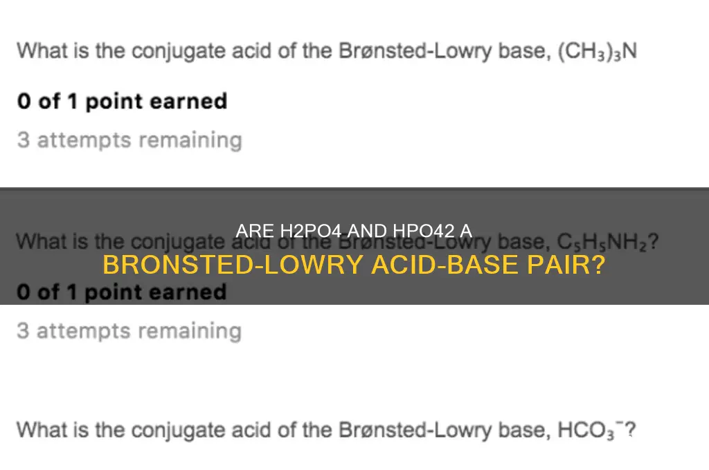is h2po4 and hpo42 a bronsted law acid-base pair