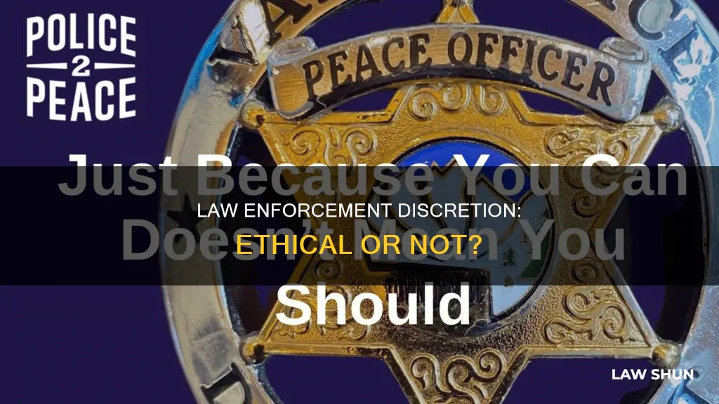 is having discretion when applying the law ethical