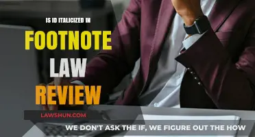 Is 'Id.' Italicized in Footnote Law Review Citations?