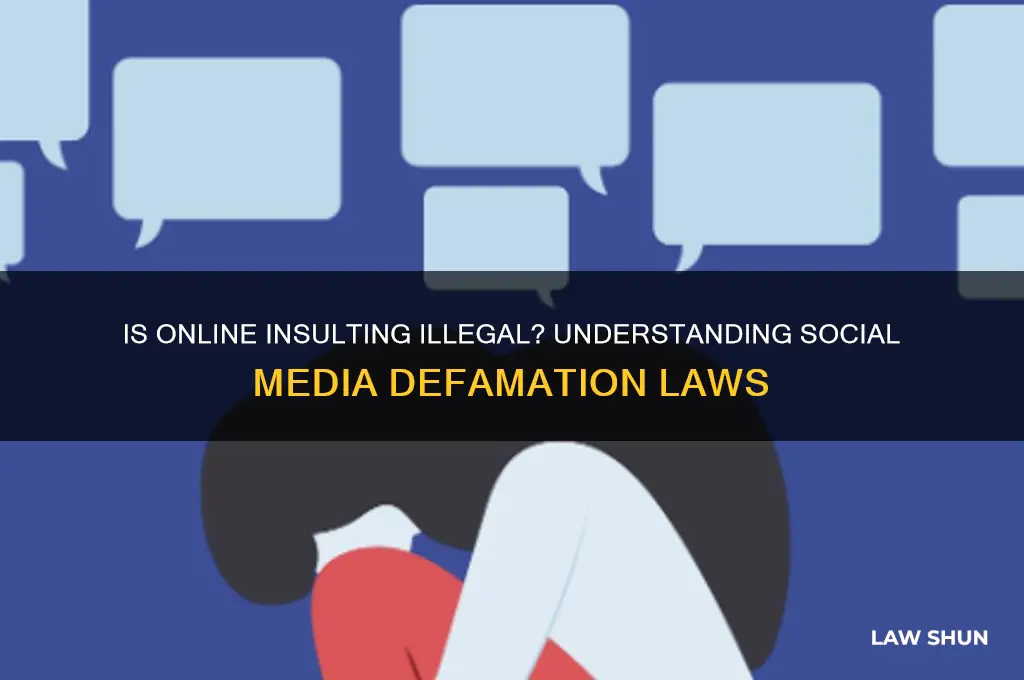 is insulting a person on social media against the law