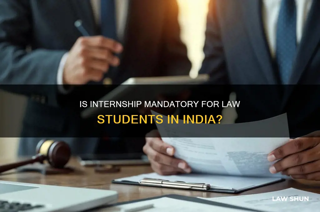 is internship compulsory for law students in india
