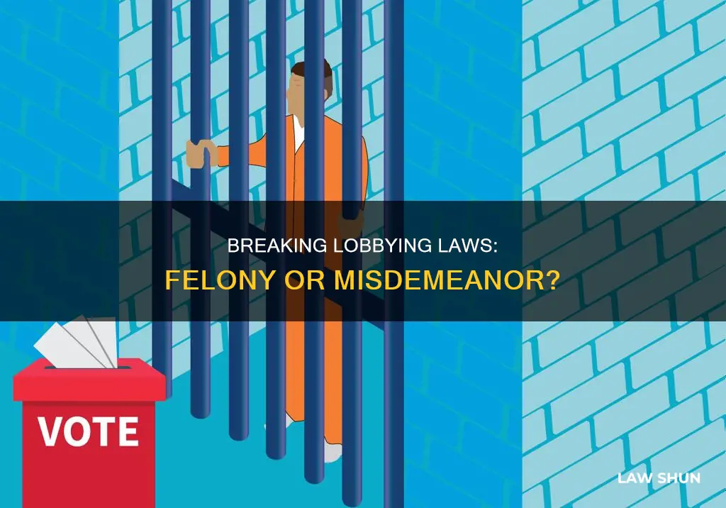 is it a felony to break lobbying laws