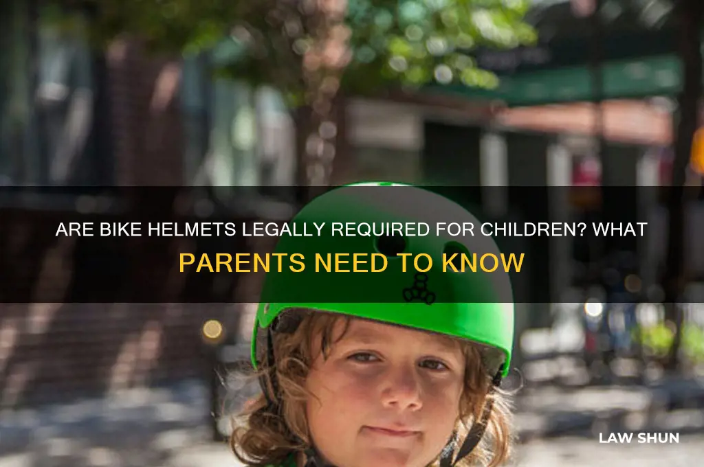 is it a law for kids to wear bike helmets