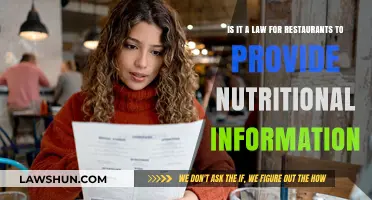 Are Restaurants Legally Required to Share Nutritional Information?