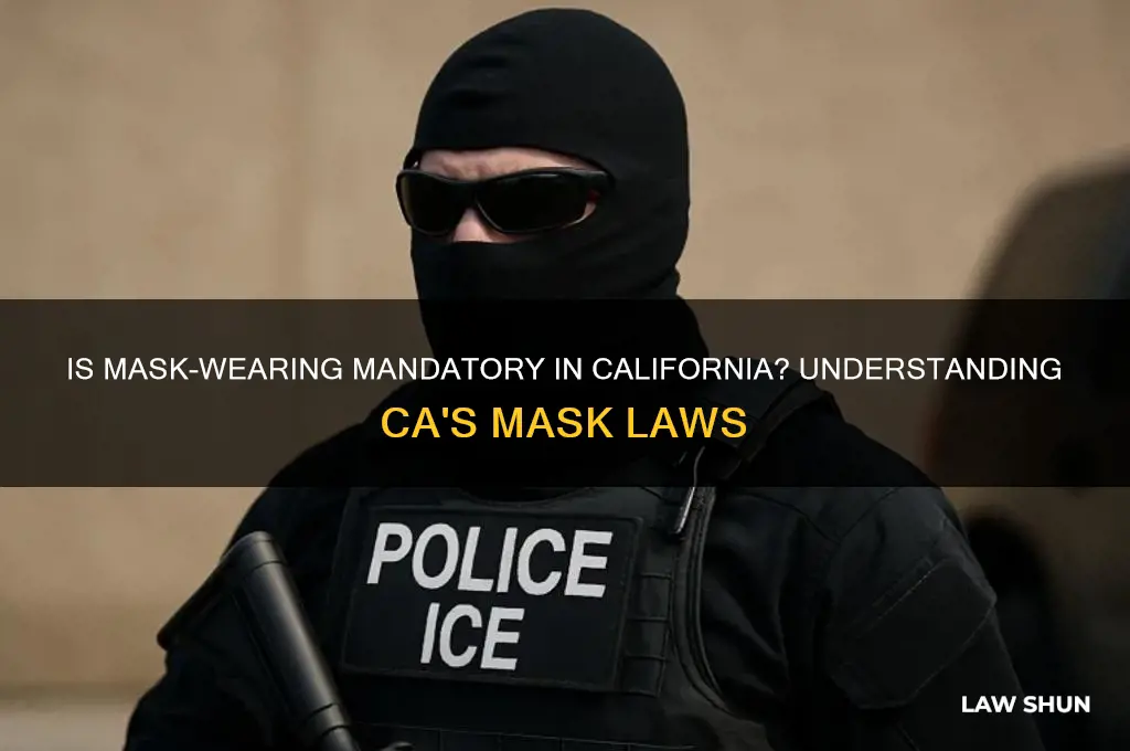 is it a law in ca to wear a mask