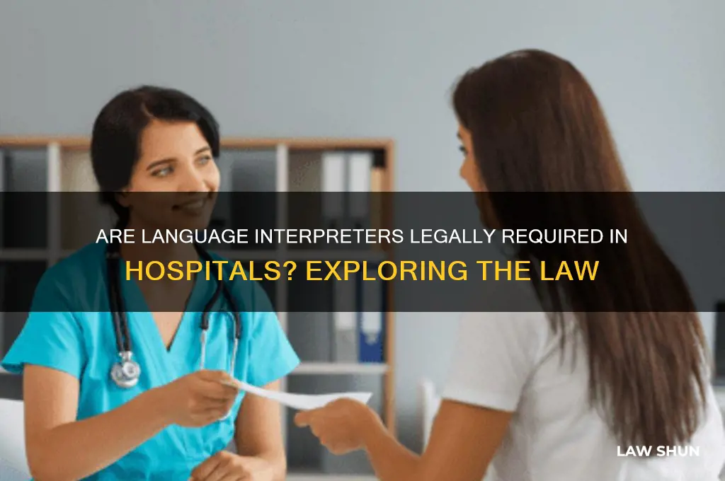is it a law that language interpreters are at hospitals