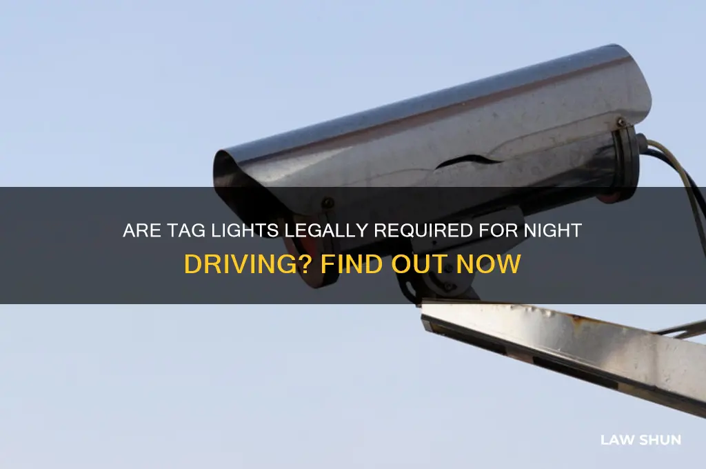 is it a law to habe tag lights at night
