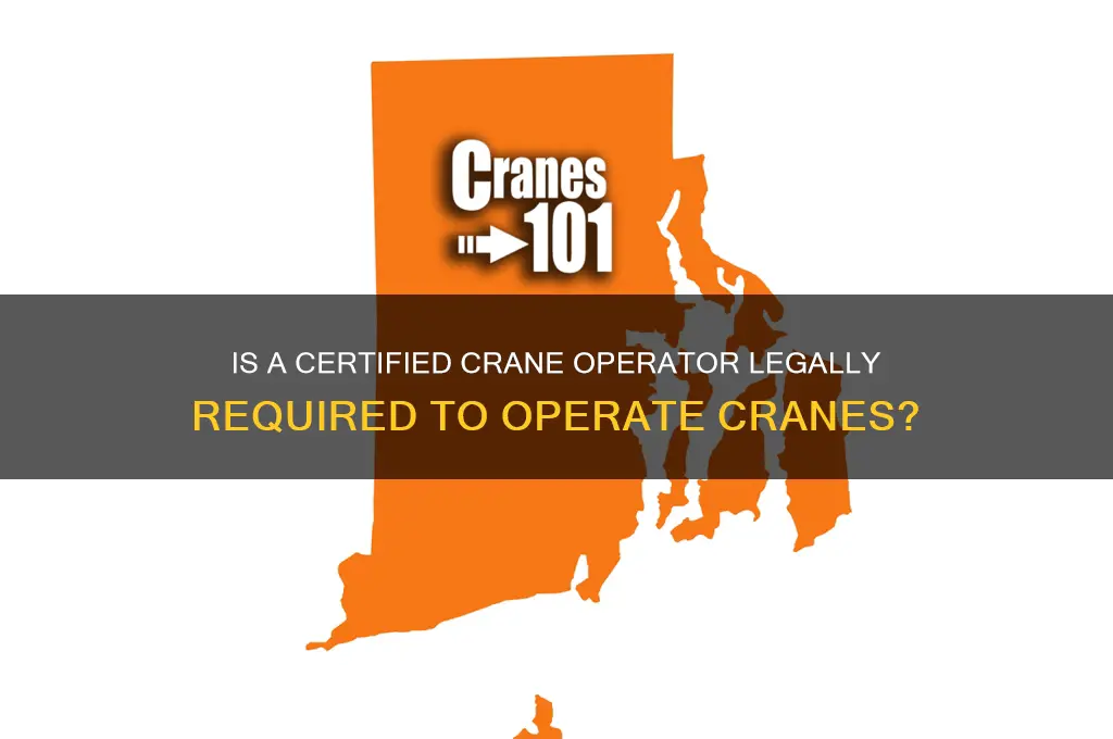is it a law to have cco to run crane