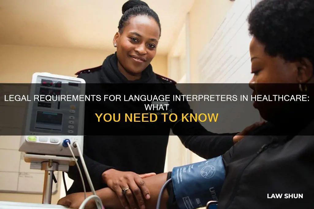 is it a law to have language interpreter for healthcare