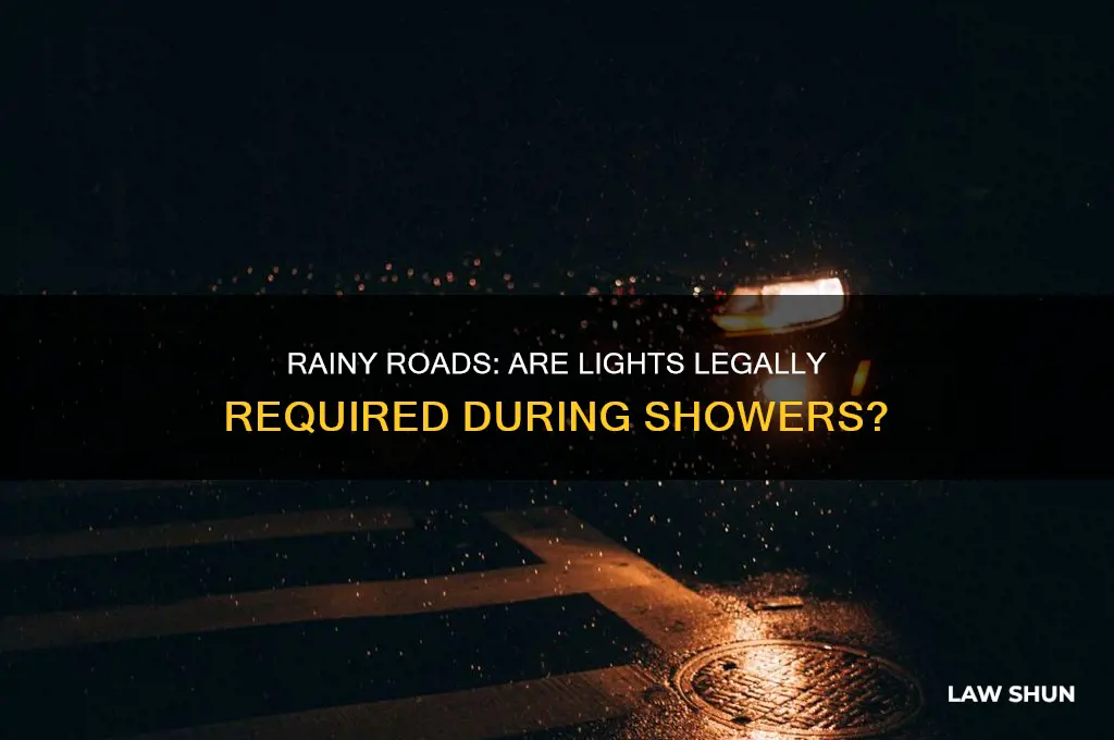 is it a law to have lights on when raining