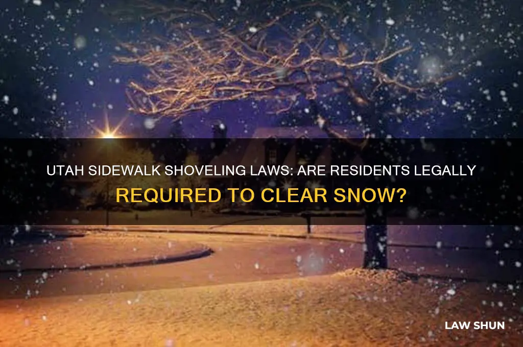 is it a law to shovel your sidewalk in utsah