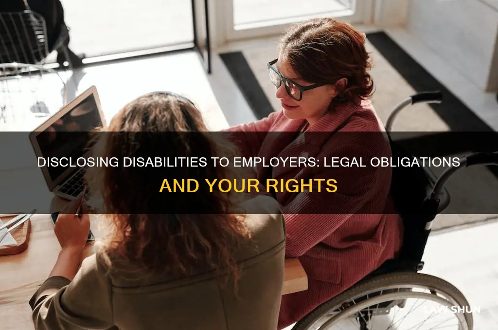 is it a law to tell employer about your disability