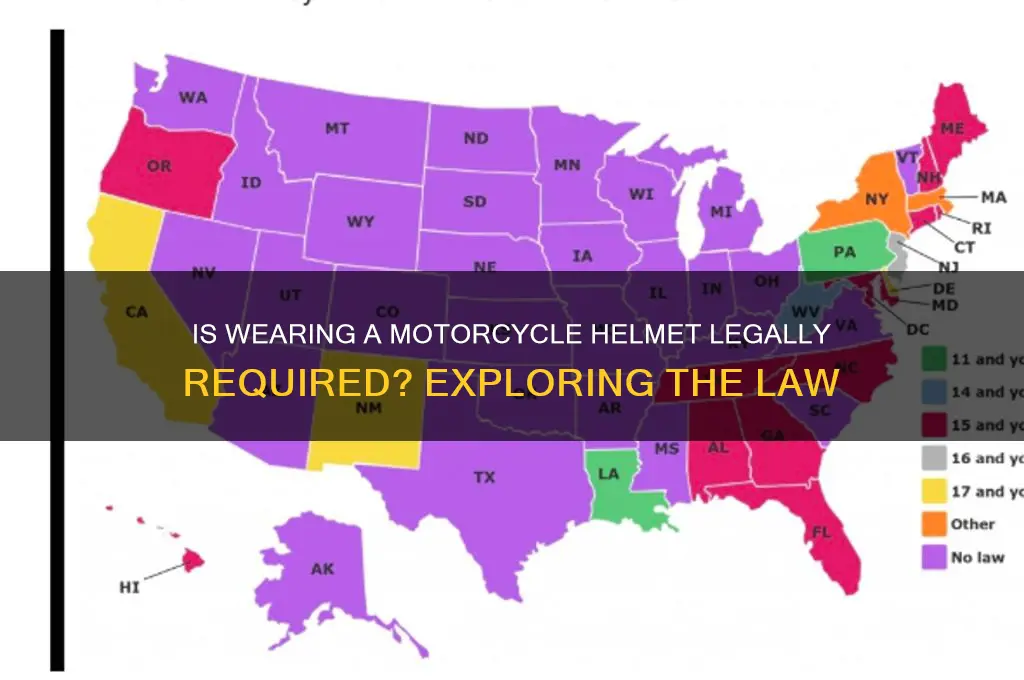 is it a law to wear a motorcycle helmet