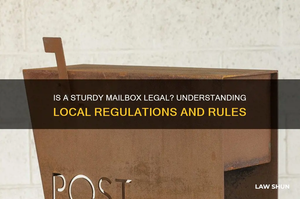 is it againat thd law to have a sturdy mailbox