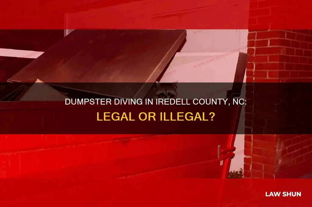 is it against iredell county nc law to dumpster dive