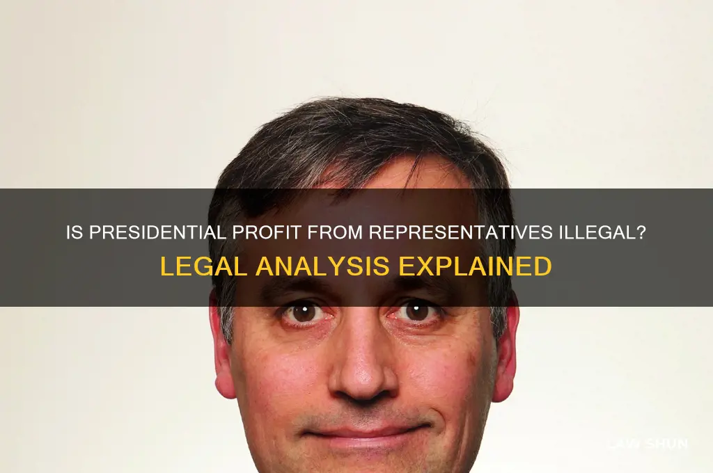is it against law for president to profit from representatives