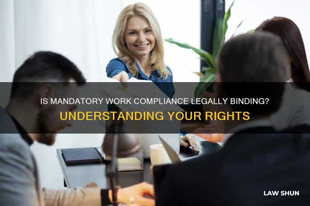 is it against law for your job to mandate you
