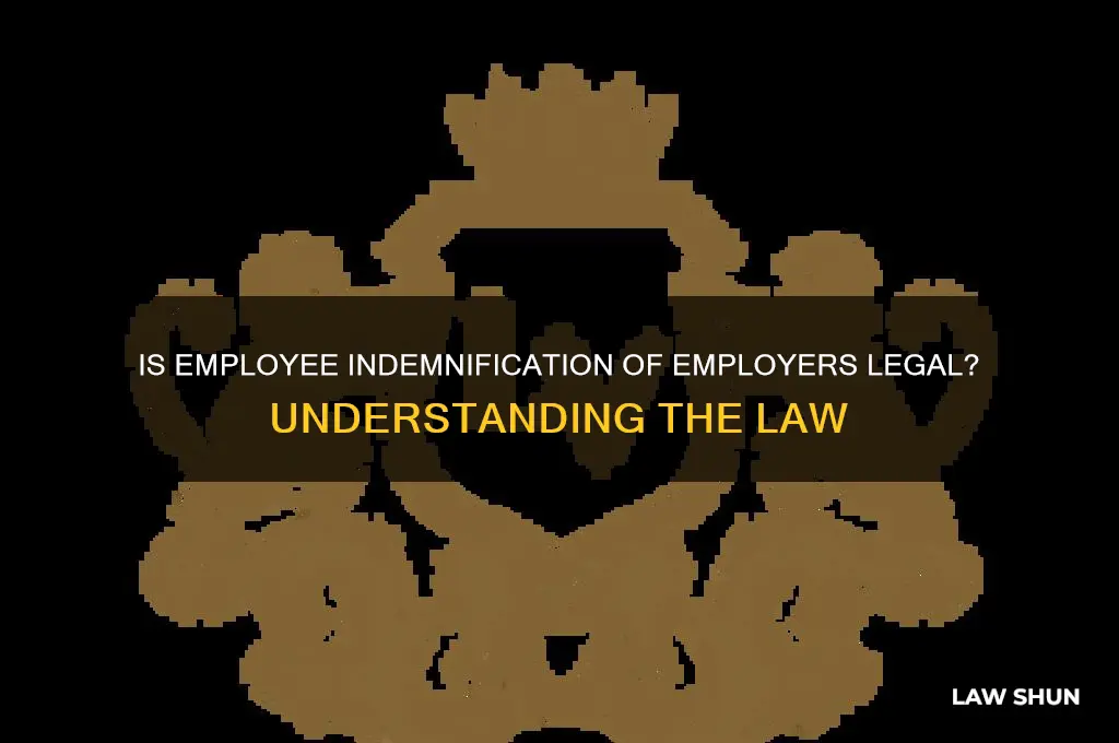 is it against the law for employess to indemify employers