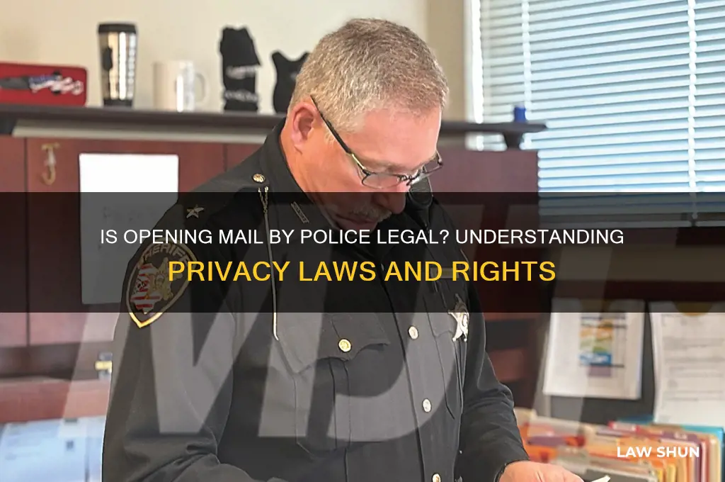 is it against the law for police to open mail