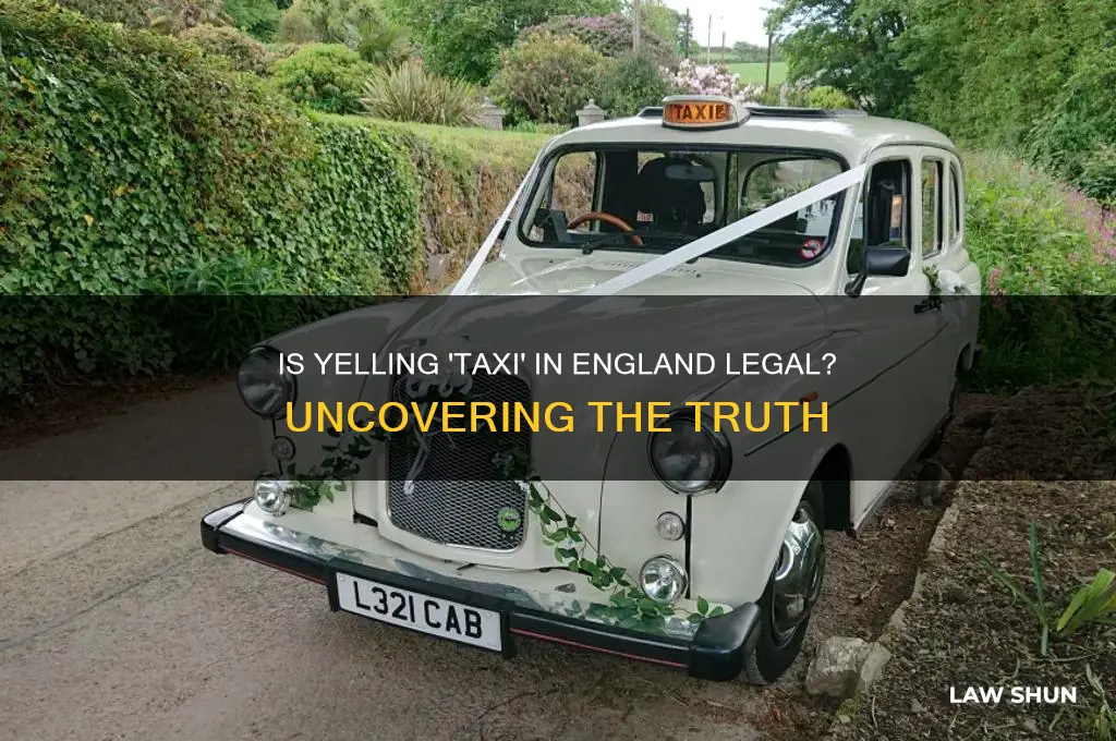 is it against the law in england to yell taxi