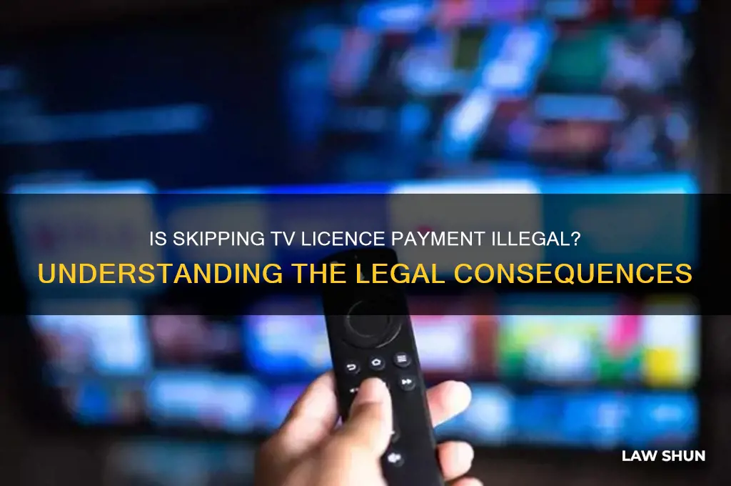 is it against the law not to pay tv licence