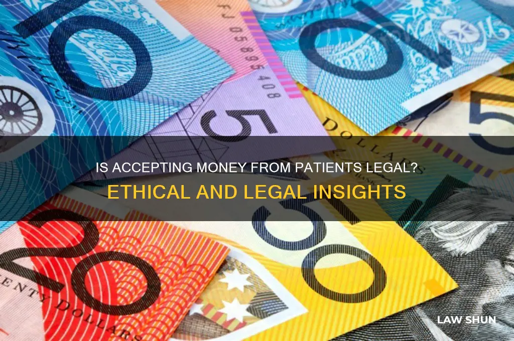 is it against the law to accept money from patoents