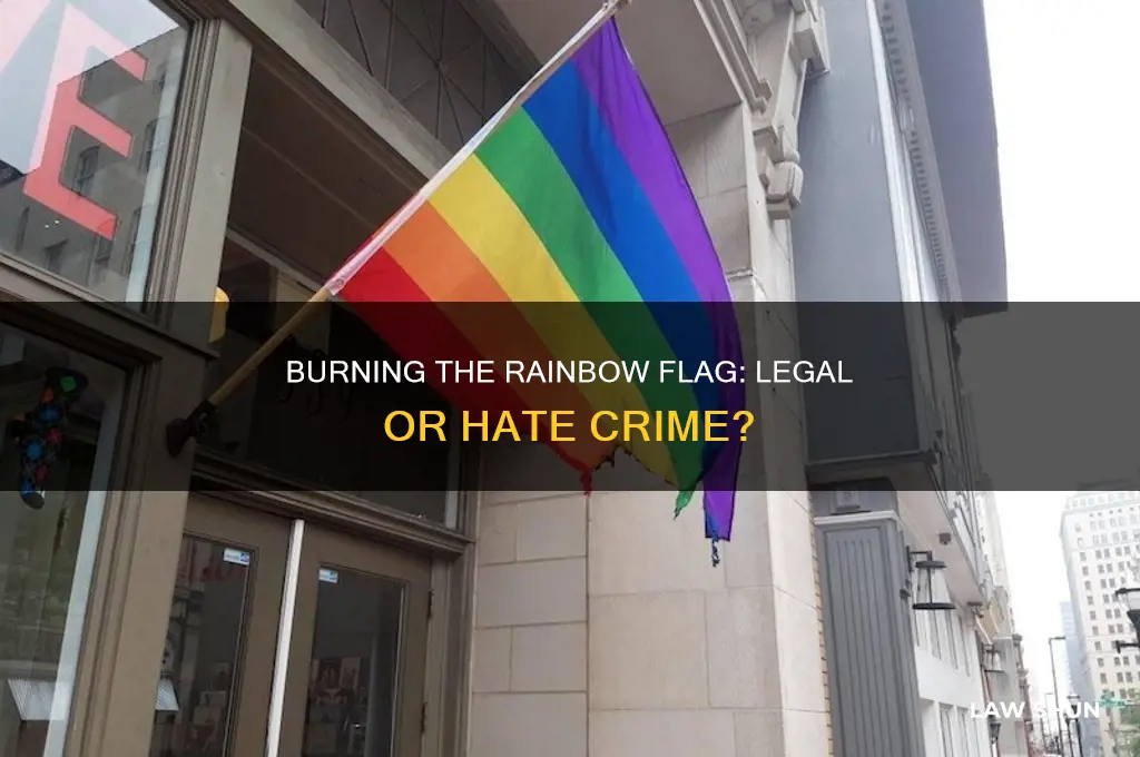 is it against the law to burn a rainbow flag