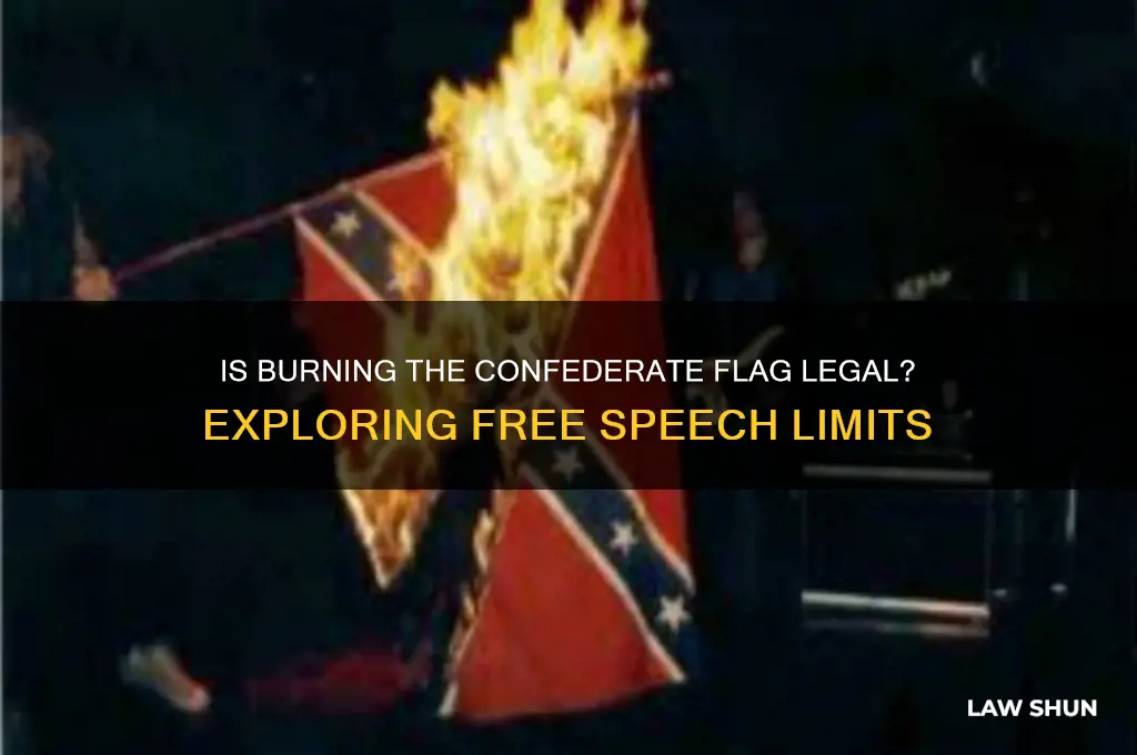 is it against the law to burn the confederate flag