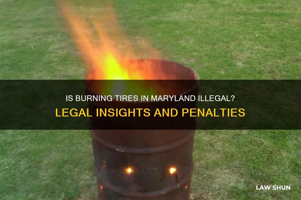 is it against the law to burn tires in maryland