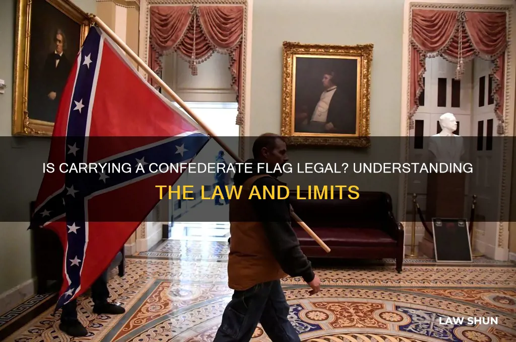 is it against the law to carry a confederate flag