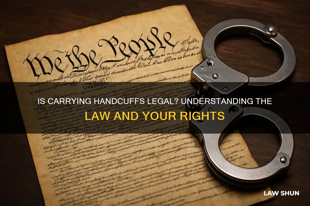 is it against the law to carry handcuffs