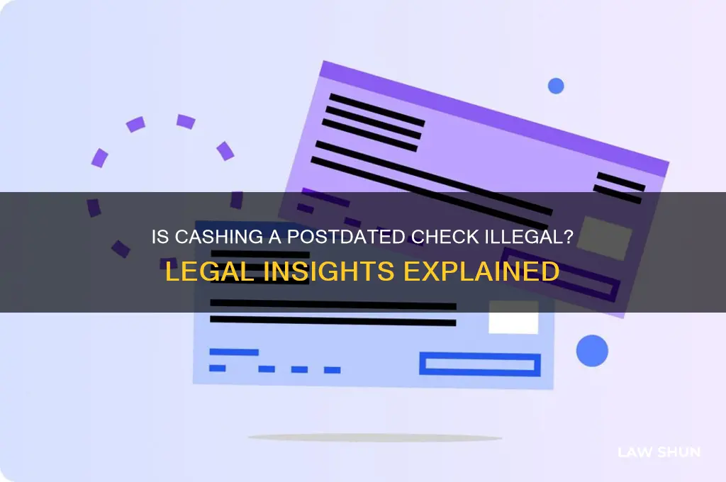 is it against the law to cash a postdated check