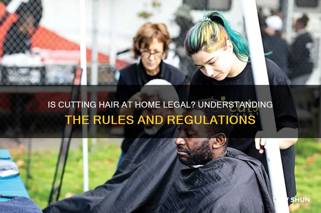 is it against the law to cut hair at home