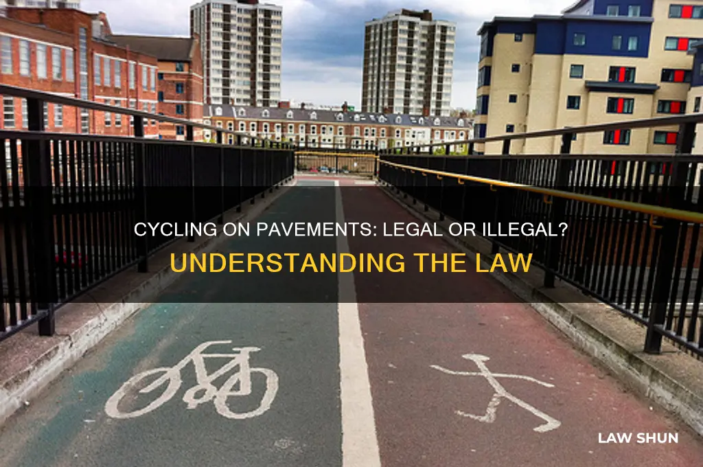is it against the law to cycle on the pavement
