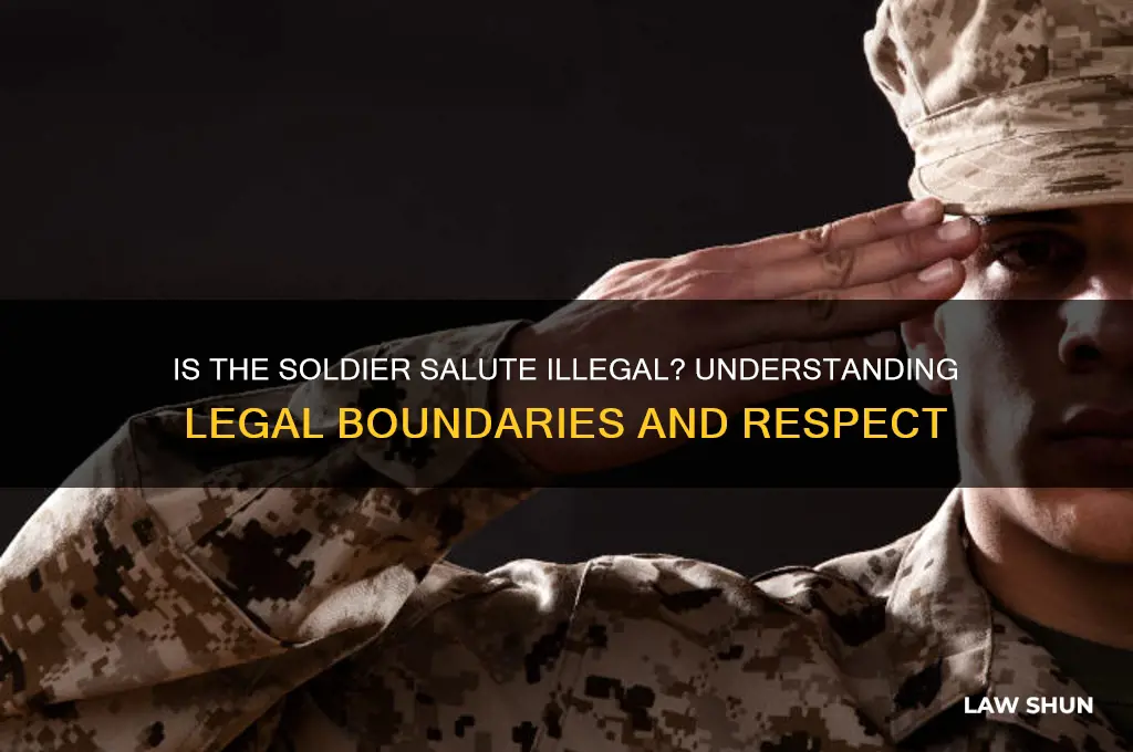 is it against the law to do a soilder salute