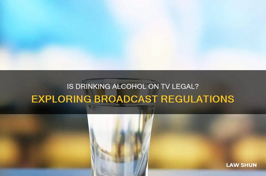 is it against the law to drink alcohol on tv