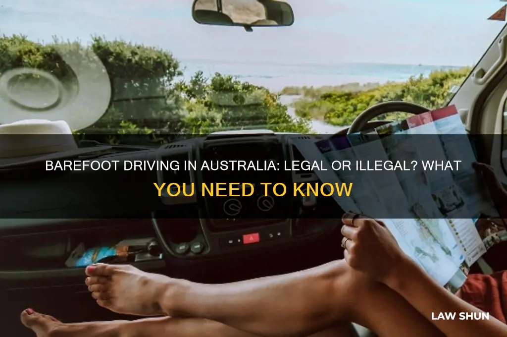is it against the law to drive barefoot in australia