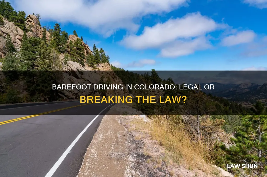 is it against the law to drive barefoot in colorado