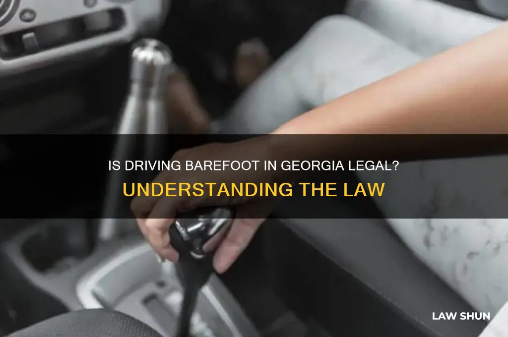 is it against the law to drive barefoot in georgia