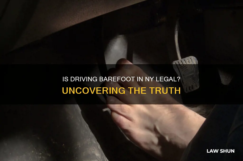 is it against the law to drive barefoot in ny