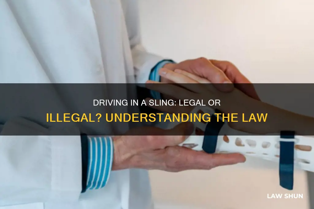 is it against the law to drive in a sling
