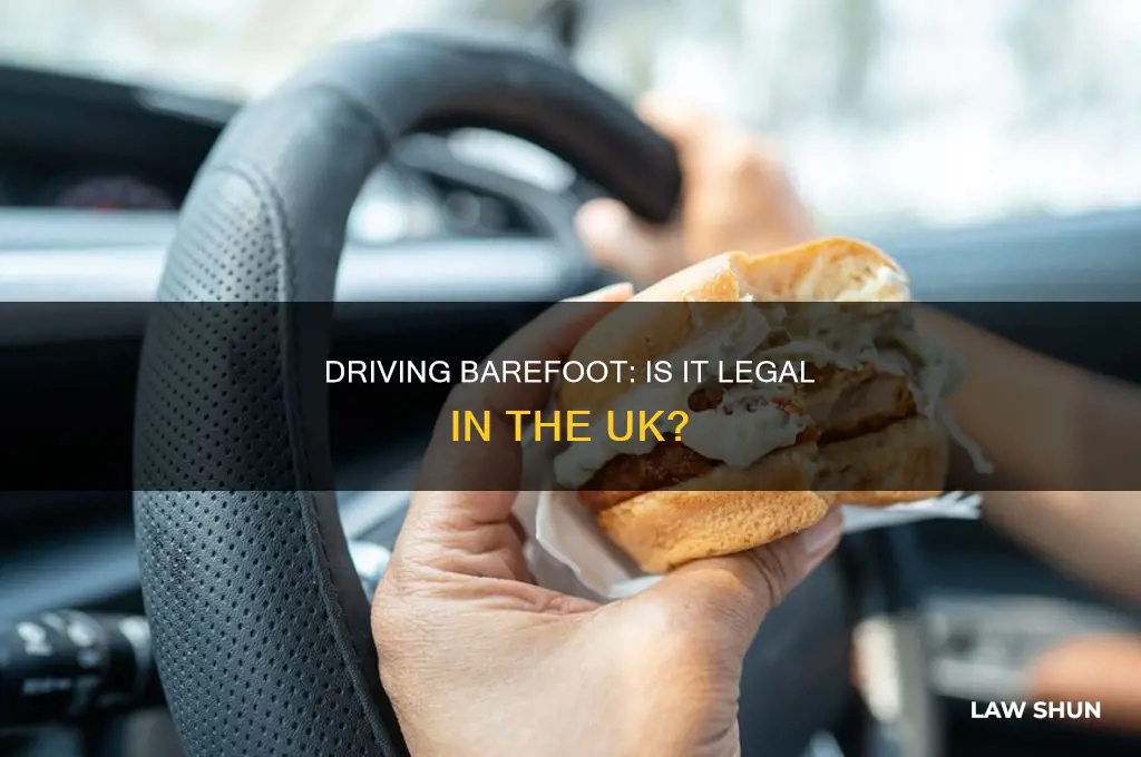 is it against the law to drive without shoes uk