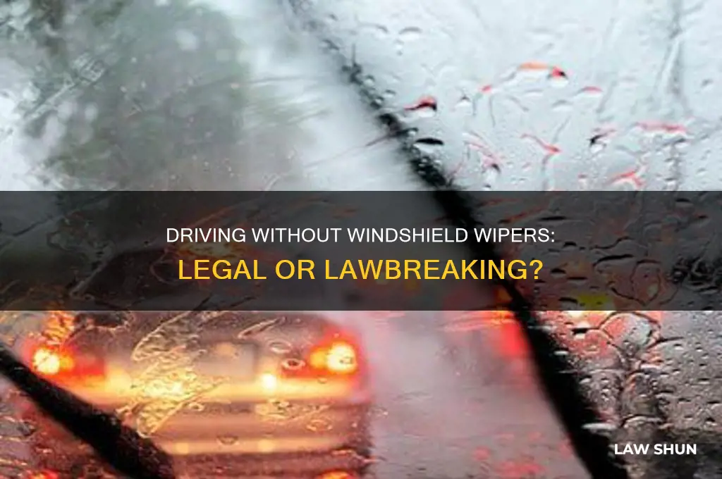 is it against the law to drive without windshield wipers