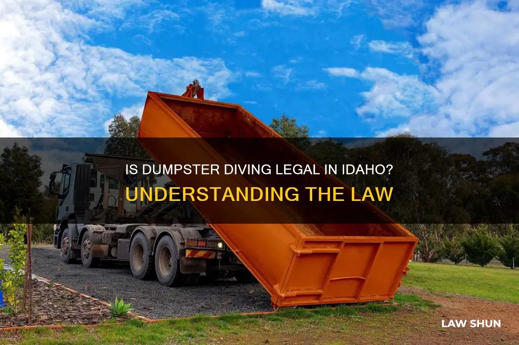 is it against the law to dumpster dive in idaho