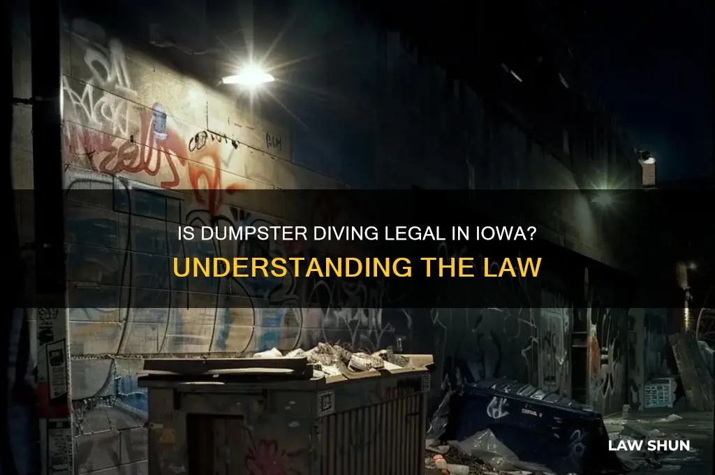 is it against the law to dumpster dive in iowa