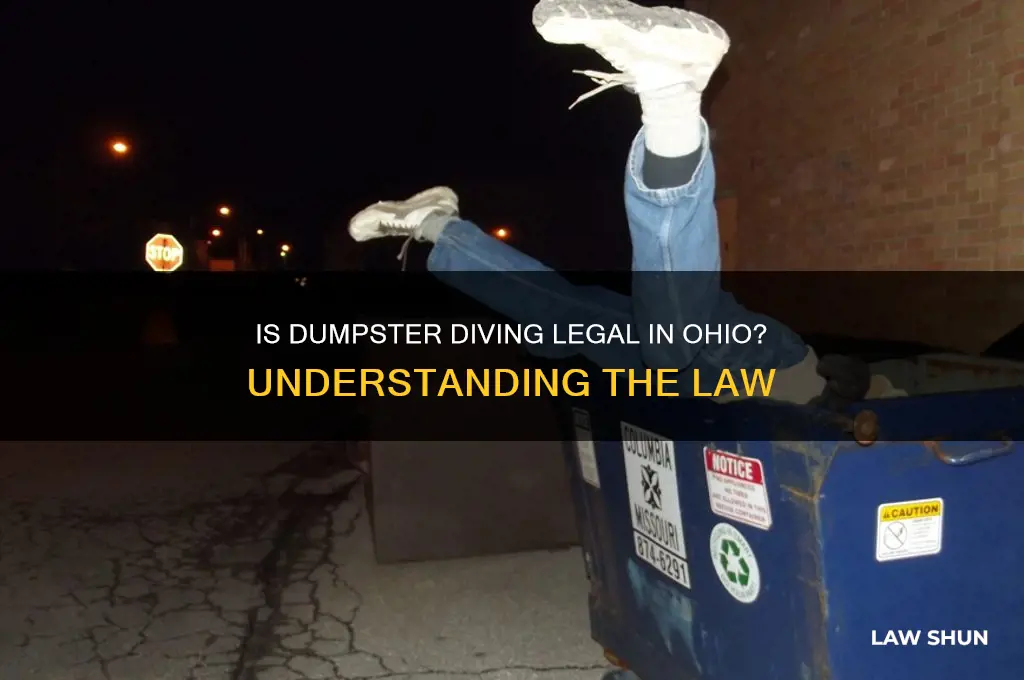 is it against the law to dumpster dive in ohio