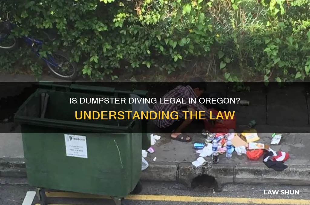 is it against the law to dumpster dive in oregon